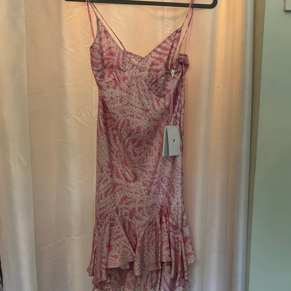 Givenchy Pink Patterned High Low Dress